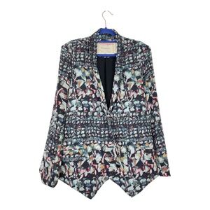 Anthropologie Multicolor Patterned Blazer size xl very good condition!